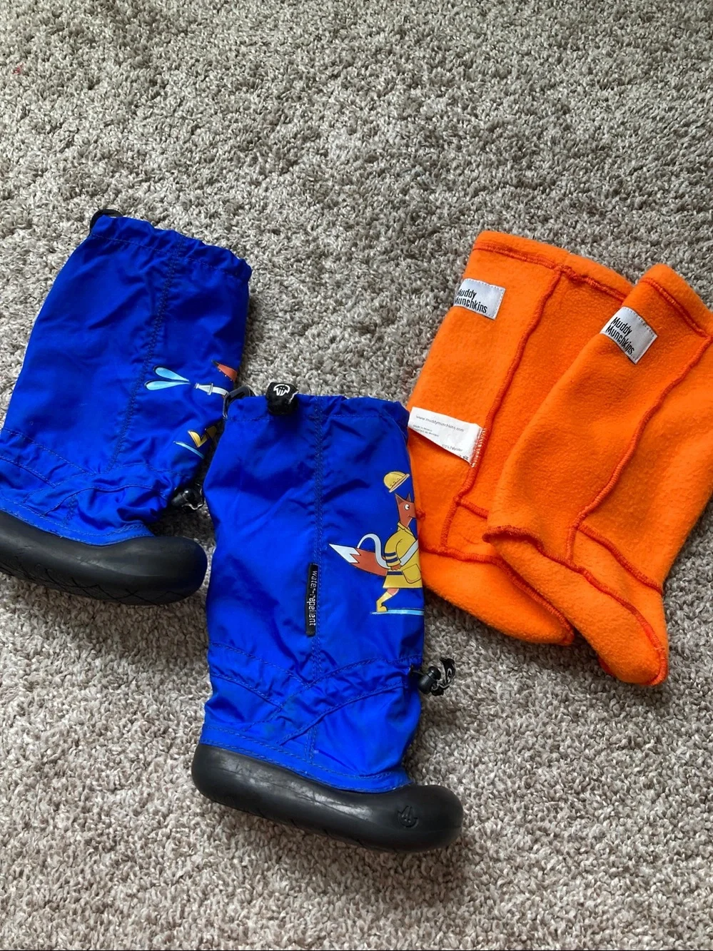 MyMayu Muddy Munchkins water repellent rain boots Fox detail sz 5/6